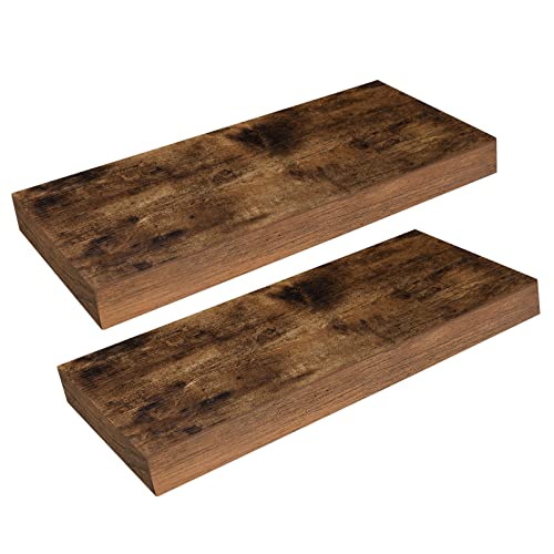 Floating Shelves for Wall (Rustic Brown / 15.7 Inches)