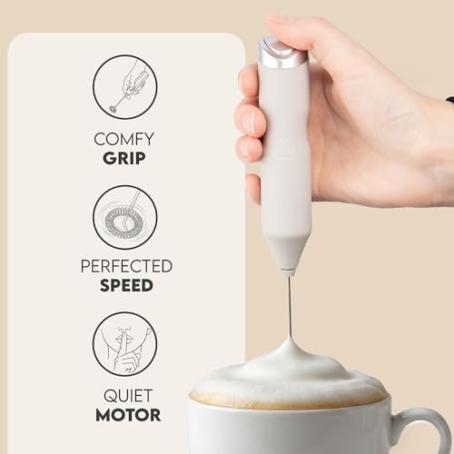 Powerful Frother Wand AA Batteries Included (Gray / Majestic Frother)