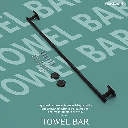 32'' Towel Rails Bathroom Towel Bars Matte Black 32 Inch Bath Towel Holder for Washroom Kitchen Wall Stainless Steel B4005BK (Matte Black / 32-Inch)