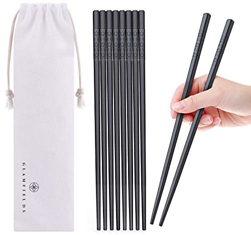 5 Pairs Fiberglass Chopsticks (Black Cherry-5 Pairs)