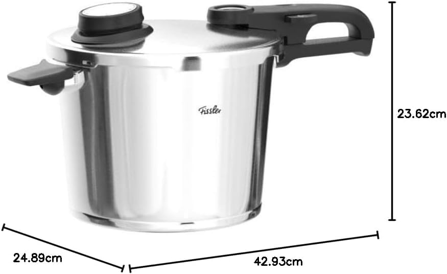 Vitavit Premium Pressure Cooker and Pressure Skillet Set (6.3 Quart Pressure Cooker + 2.6 Quart Skillet)