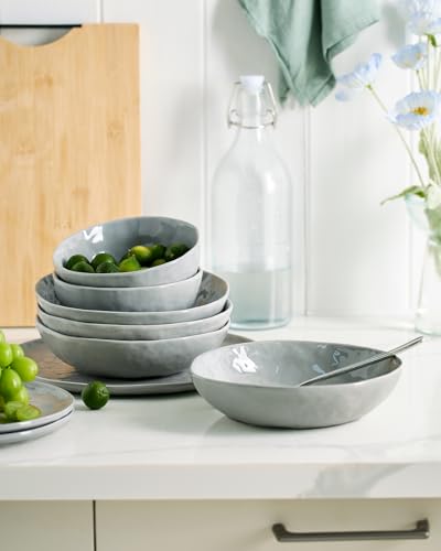 Porcelain Dinnerware Set for 4 (Sleek Grey / Set(16pcs))