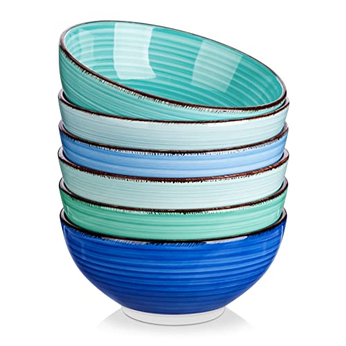 Bonita 27 Oz Cereal Bowls Set of 6 (Cool Color / 27 Oz)