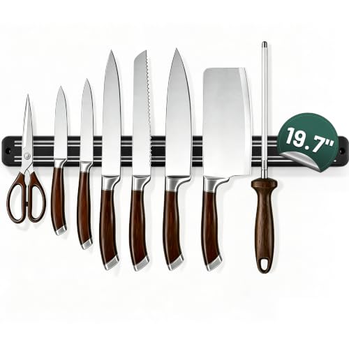 19.7in Magnetic Knife Strips (Black / 19.7in)