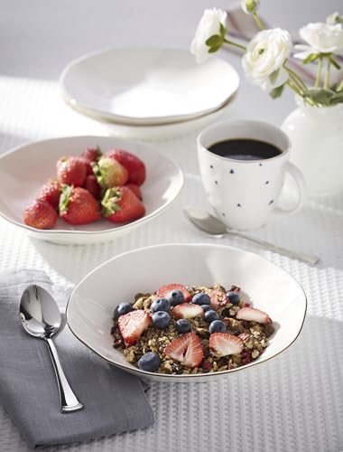 Blue Bay White Porcelain Pasta Bowl Set for 4 (Pasta Bowls, White, Set of 4)