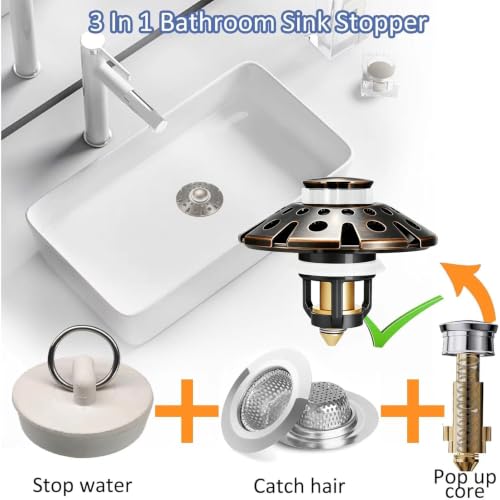 Bathroom Sink Drain Strainer (Oil Rubbed Bronze)