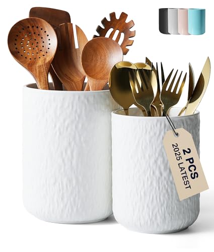 Set of 2 Utensil Holder (White)