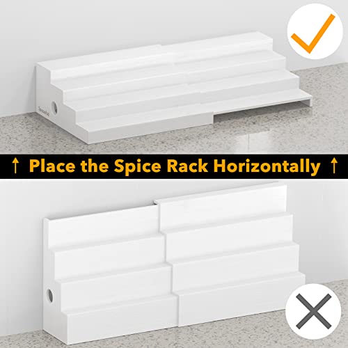 Bamboo Spice Rack Organizer for Cabinet