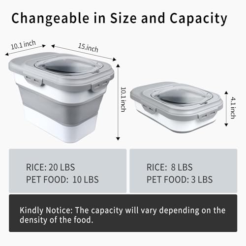 Rice Storage Container (6-20 Lbs Gray)