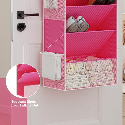 Shoe Storage Over the Door Shoe Organizer (Pink / 1 Pack)