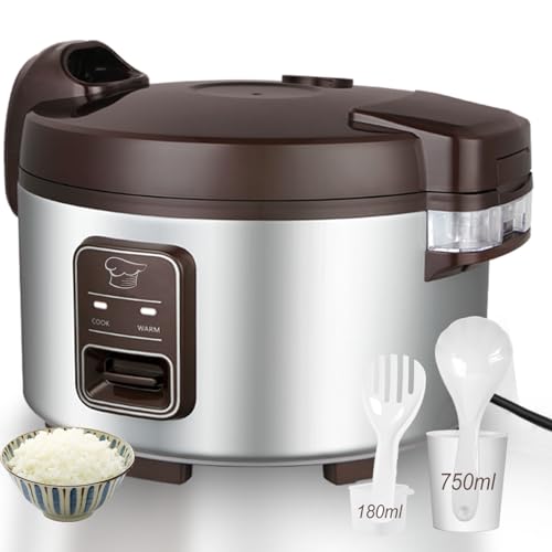 13.8 QT Large Commercial rice cooker 65 cups cooked 32 cups uncooked rice Commercial Electiric Rice Warmer for 18 (13L Rice Cooker)
