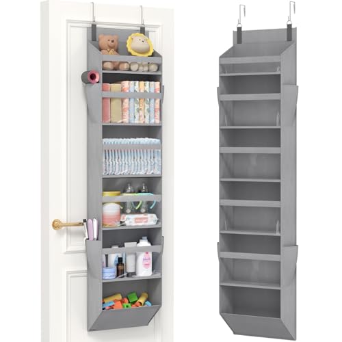 1 Pack Over the Door Organizer (Gray / 6 section)