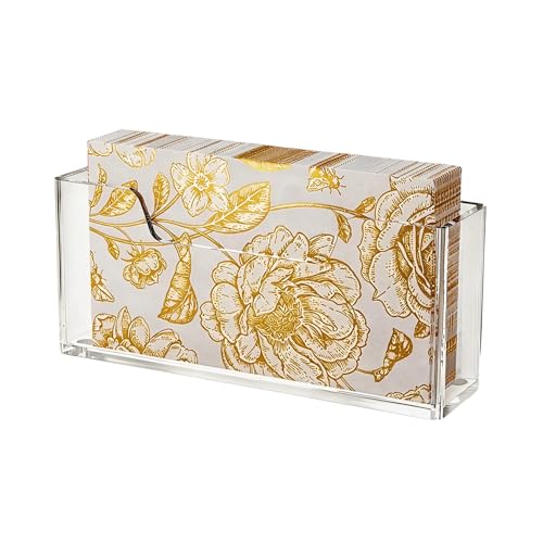 Acrylic Guest Towel Holder for Bathroom (Classic Style 1 Pack / Clear)