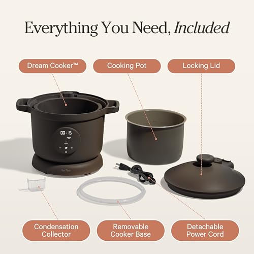 Dream Cooker 6 Qt Ceramic Nonstick Pressure Cooker & Multicooker (Char)