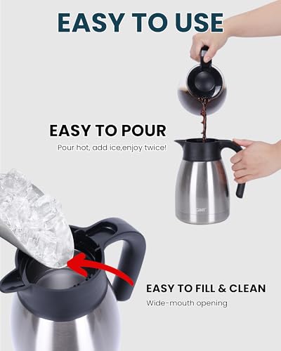 34Oz Thermal Coffee Carafe (Silver / 34 Ounces)