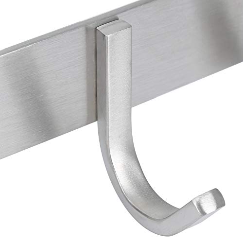 Towel Hook Rack Brushed Nickel 17 (7 hooks)