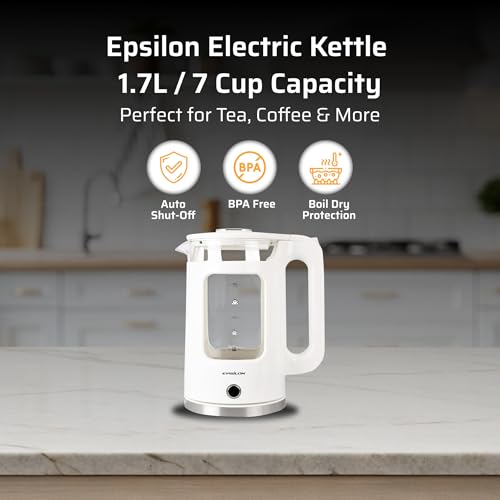 1.7L Glass Electric Kettle (EK White Vented)