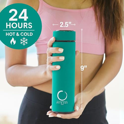 Insulated Tea Infuser Bottle (Green)