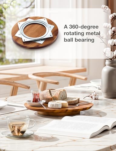 10" Wooden Lazy Susan Organizer for Cabinet