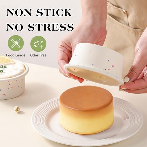 4 Inch Silicone Round Cake Pans (Round / 4 inch)
