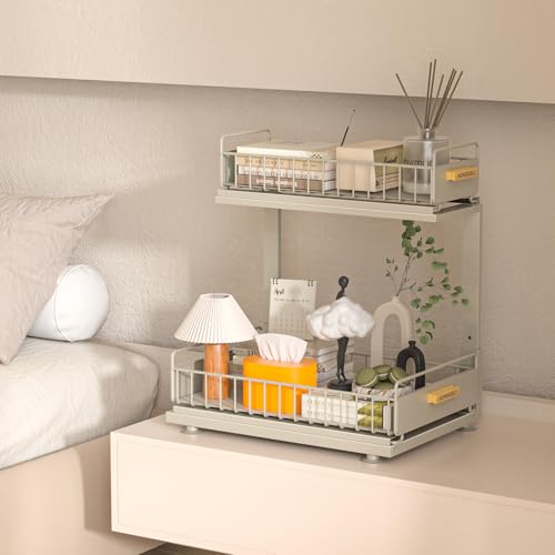 Under Sink Organizer (Double Layer / Grey-1 Pack)