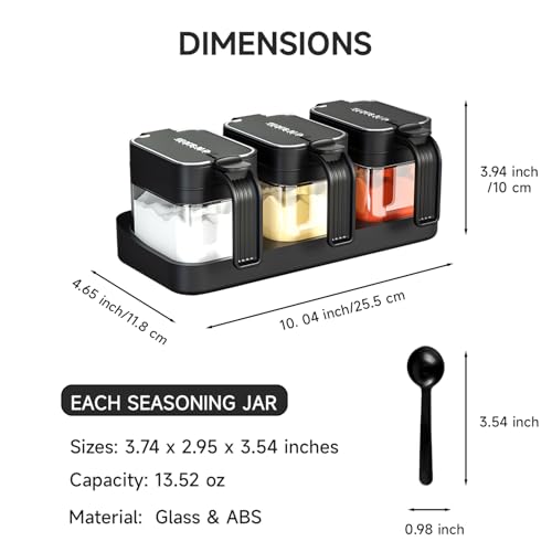 3 Pack Condiment Jars