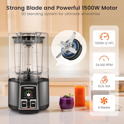 Commercial Blender for Crushing Ice (Grey)