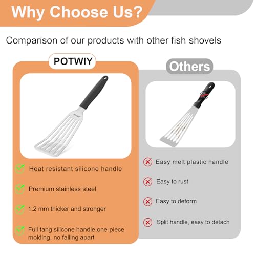 Fish Spatula Stainless Steel (S-11.7")