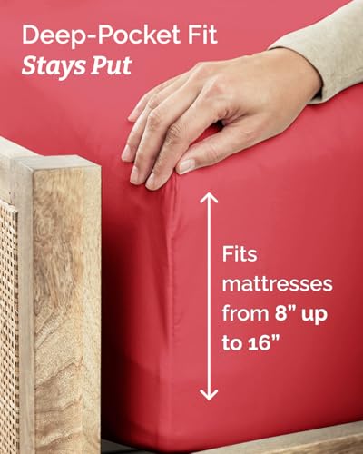 Twin XL 3 Piece Sheet Set (27 - Red / Twin XL)
