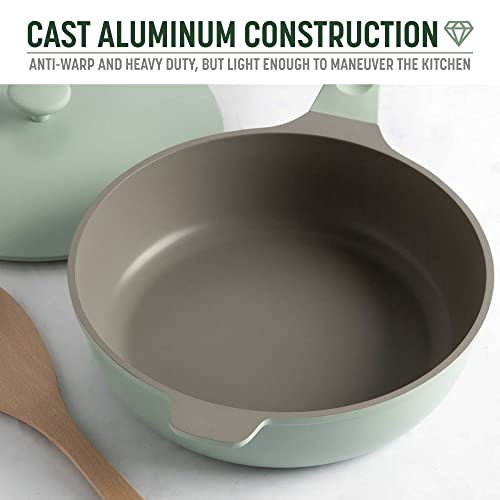 All-in-One Pan, Multilayer Nonstick Cookware Set, High-Performance Construction, Multipurpose Design Replaces Multiple Pots and Pans, Dishwasher Safe, 11-Inch, 4.4-Quart Capacity, Sage Green (Sage Green / 11-Inch / All-In-One Pan)