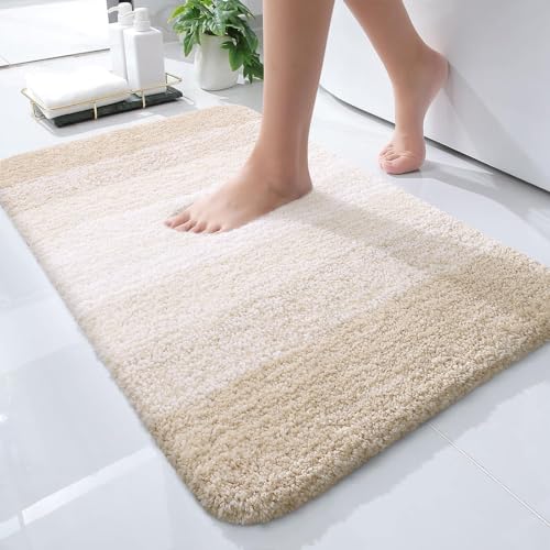Small Bathroom Rugs 24x16 (24" X 16" / Light Beige)