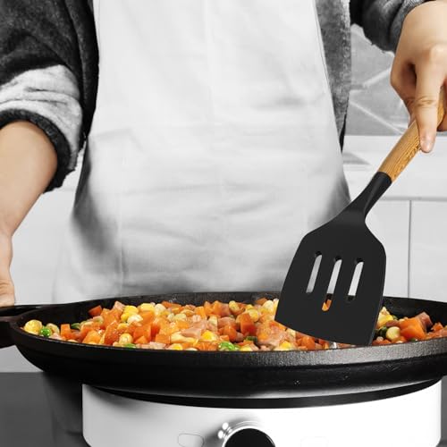 Silicone Cooking Utensils Kitchen Utensil Set (Gray)