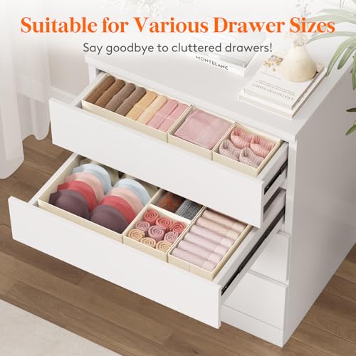 Drawer Organizer Clothes for Closet (16 Count)