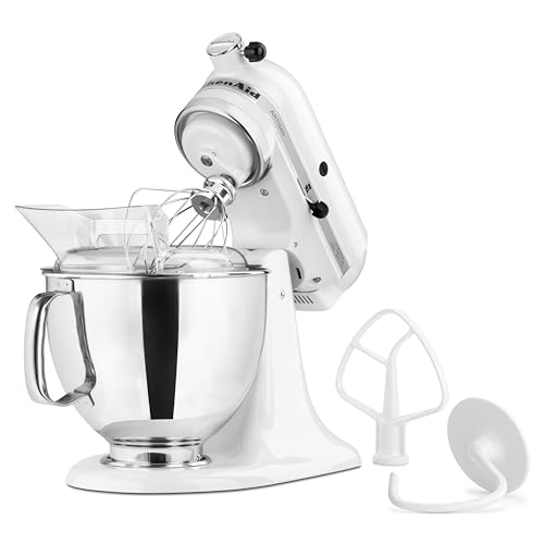 Artisan, 5-Qt Tilt Head Stand Mixer, KSM150PS, White (White)