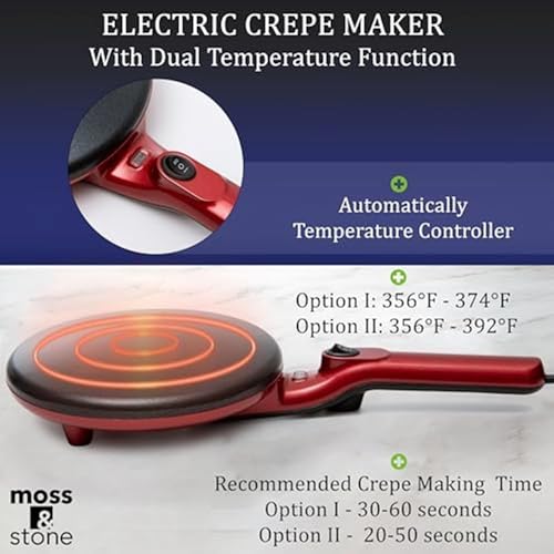 Red Electric Crepe Maker (8 Inch Corded / Red)