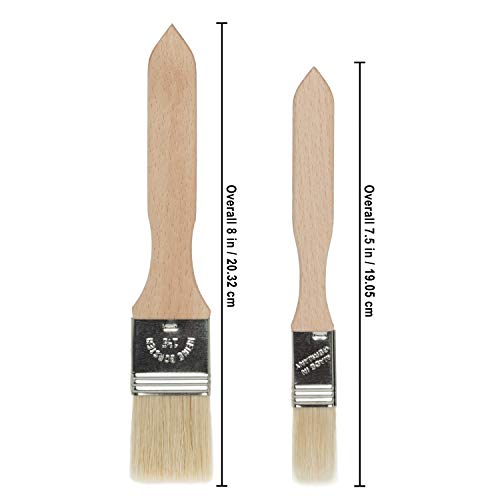 Pastry Brushes Set with Untreated Beechwood Handles (Set of 2)