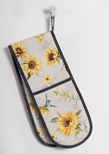 Double Oven Mitts 100% Cotton Double Oven Glove (057 - Candice / 7" x 35" (Double Oven Mitt))