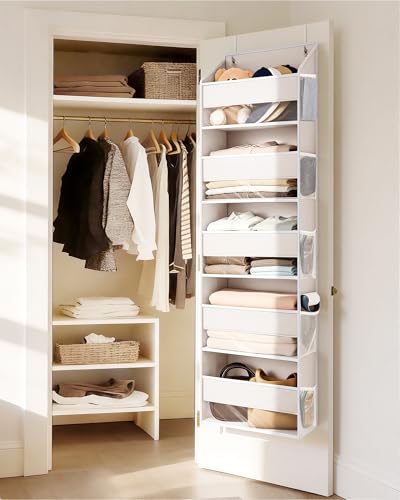 2 Pack 5 tier Over the Door Organizer Beige (Beige / 2 Pack-5 Tier)