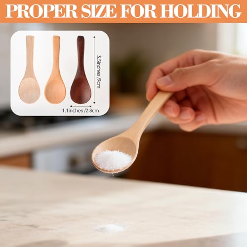 24 Pcs Small Wooden Spoons (Multiple Color)