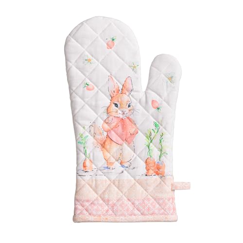 Maison d'Hermine Oven Gloves 100% Cotton Oven Mitt (013 - Bunny Party / 7.5" x 13" (Oven Mitt))