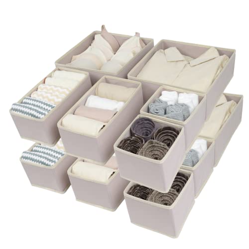 12 Pack Drawer Organizer Clothes (Pink / 12 Pack)
