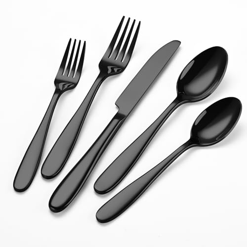 20 Piece Black Silverware Set (Black / 20 Piece)