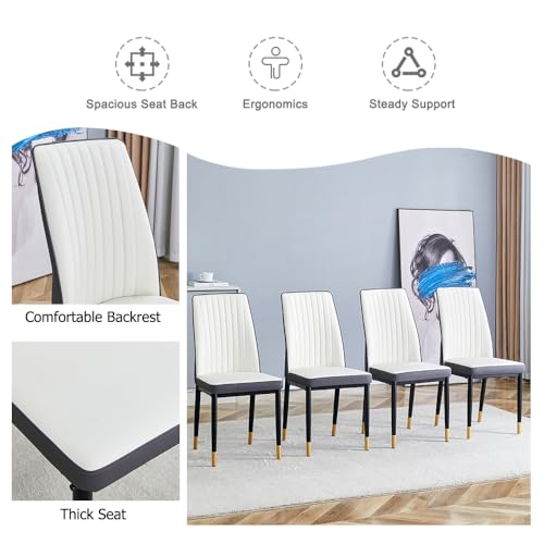 Modern Dining Chairs Set (B- Off White)