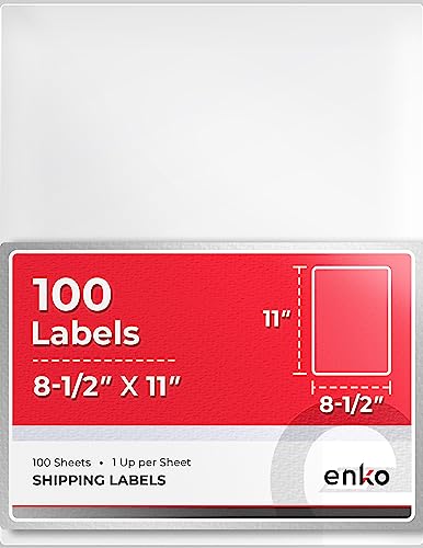 8-1/2 x 11 in 100 Address, Mailing and Business Sticker Labels (100 Labels / 8-1/2 x 11")