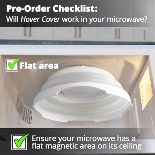 Magnetic Microwave Splatter Cover (12 Inch - Full Size Microwaves - White)