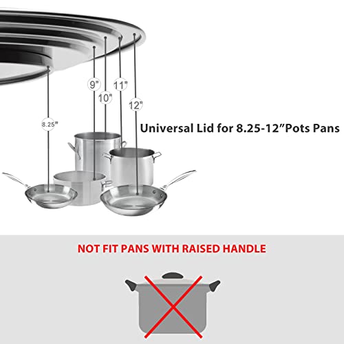 Universal Lid for Pots and Pans (Round Handle / Black)