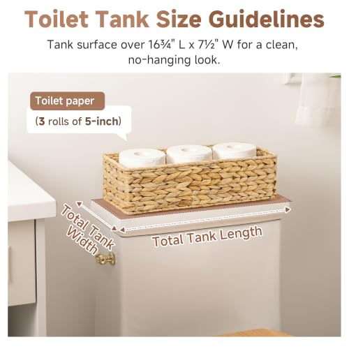 Wicker Toilet Paper Basket (Natural(Water Hyacinth) / 15 ¾"L x 6 ½"W x 4 ¼"H)