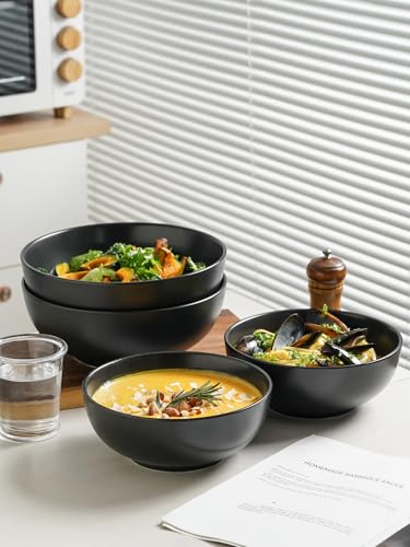 Large Serving Bowls (8 Inch / Matte Black)