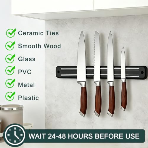 Magnetic Knife Strips (Black / 13in)