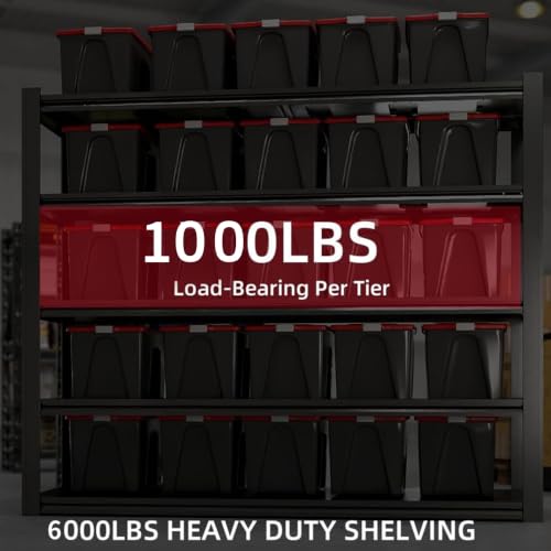 6 Tier Heavy Duty Garage Shelving (6T 62" W x 24" D x 84" H)